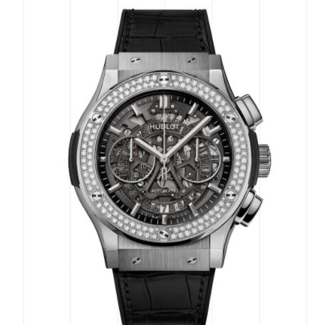 Hublot Classic Fusion Aerofusion Titanium Diamonds 45 mm Replica Watch 525.NX.0170.LR.1104
