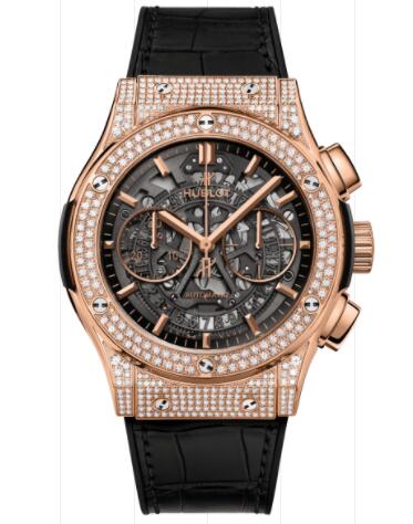 Hublot Classic Fusion Aerofusion King Gold Pavé 45 mm Replica Watch 525.OX.0180.LR.1704