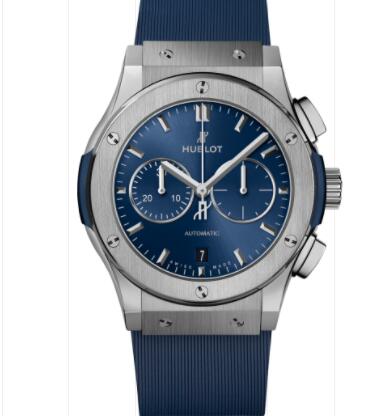 Hublot Classic Fusion Chronograph Titanium Blue 42 mm Replica Watch 541.NX.7170.RX