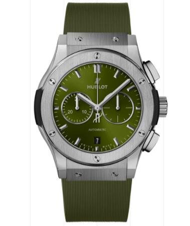 Hublot Classic Fusion Chronograph Titanium Green 42 mm Replica Watch 541.NX.8970.RX
