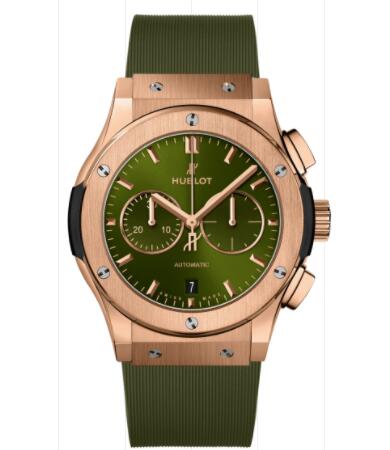 Hublot Classic Fusion Chronograph King Gold Green 42 mm Replica Watch 541.OX.8980.RX