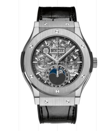 Hublot Classic Fusion Aerofusion Moonphase Titanium 42 mm Replica Watch 547.NX.0170.LR