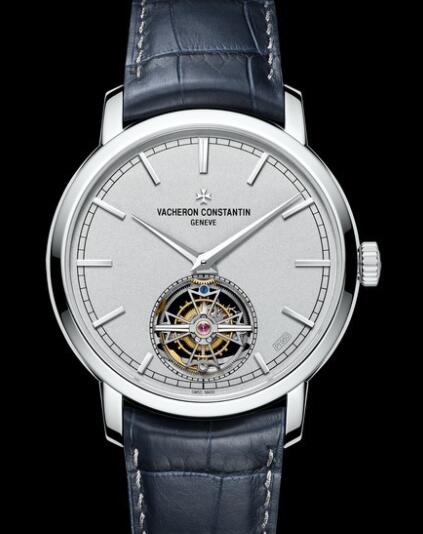 Replica Watch Vacheron Constantin Traditionnelle Tourbillon 6000T/000P-B347 Platinum - Platinum Dial - Alligator Strap