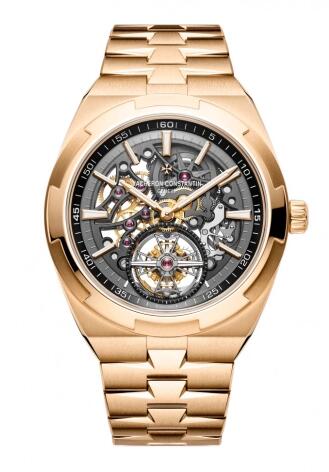 Vacheron Constantin Overseas Tourbillon Skeleton Pink Gold Replica Watch 6000V/110R-B934