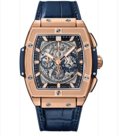 Hublot Spirit Of Big Bang King Gold Blue 45 mm Replica Watch 601.OX.7180.LR