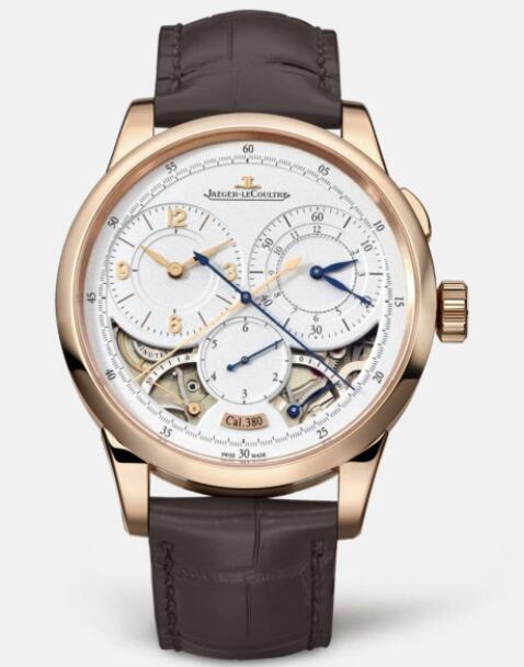 Jaeger Lecoultre Duomètre Chronographe Pink Gold Manual-winding Men Replica Watch 6012421