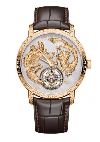 Vacheron Constantin Traditionnelle Tourbillon Phoenix and the Dragon Pink Gold replica watch 6040T/000R-B959