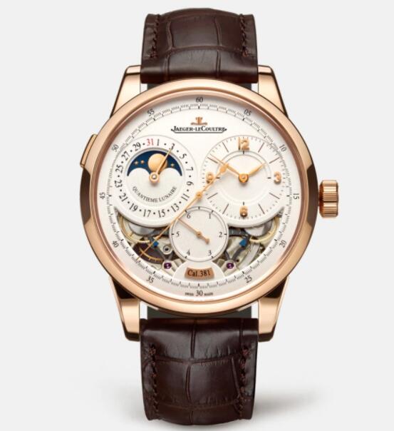 Jaeger Lecoultre Duomètre Quantième Lunaire Pink Gold Manual-winding Men Replica Watch 6042422