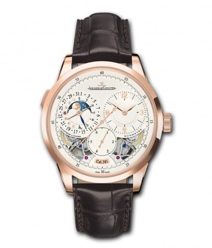 Jaeger-LeCoultre Duomètre à Quantième Lunaire Pink Gold Open Replica Watch 6042520