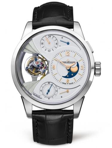 Jaeger-LeCoultre Duomètre Sphérotourbillon Moon Platinum Silver Replica Watch 6086420
