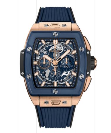 Hublot Spirit of Big Bang King Gold Blue Ceramic 42 mm Replica Watch 642.OL.7180.RX