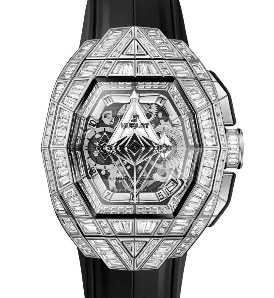 HUBLOT Spirit of Big Bang Sang Bleu High Jewellery White Gold Replica Watch 648.WX.9010.RX.9904.MXM24