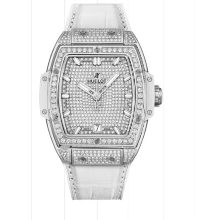 Hublot Spirit of Big Bang Titanium White Full Pavé 39 mm Replica Watch 665.NE.9010.LR.1604