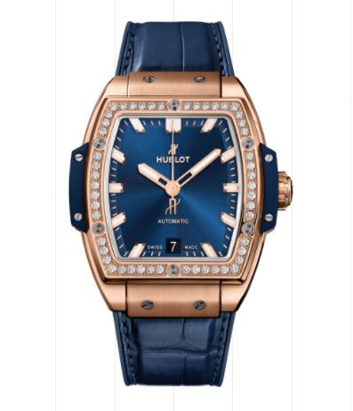 Hublot Spirit of Big Bang King Gold Blue Diamonds 39 mm Replica Watch 665.OX.7180.LR.1204