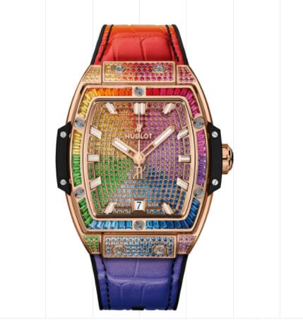 Hublot Spirit of Big Bang King Gold Rainbow 39 mm Replica Watch 665.OX.9910.LR.0999