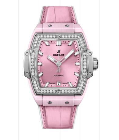 Hublot Spirit of Big Bang Pink Ceramic Titanium Diamonds 39 mm Replica Watch 665.RN.891P.LR.1204
