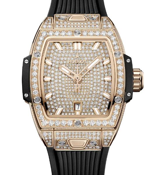 HUBLOT Spirit of Big Bang King Gold Full Pavé Replica Watch 682.OX.9000.RX.1604