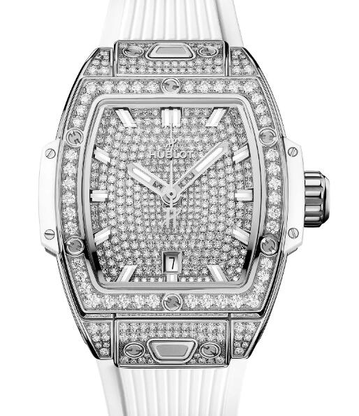 HUBLOT Spirit of Big Bang Steel White Full Pavé Replica Watch 682.SE.9000.RX.1604