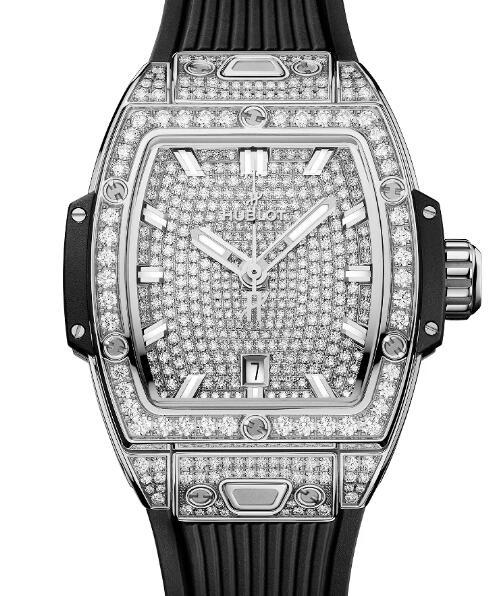 HUBLOT Spirit of Big Bang Steel Full Pavé Replica Watch 682.SX.9000.RX.1604