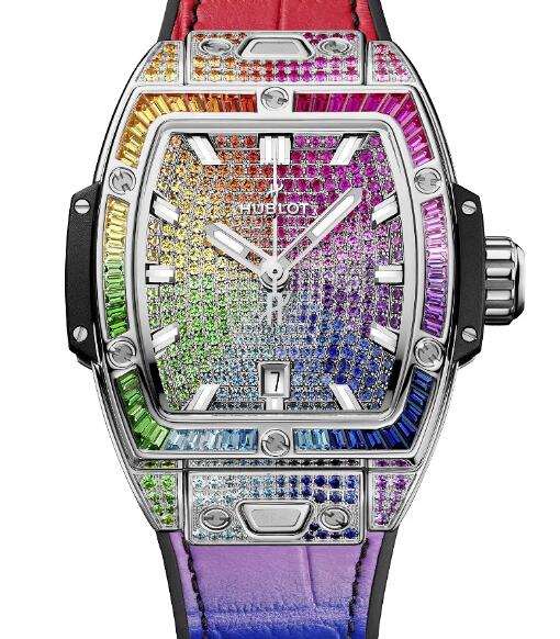 HUBLOT Spirit of Big Bang Steel Rainbow Replica Watch 682.SX.9900.LR.0999