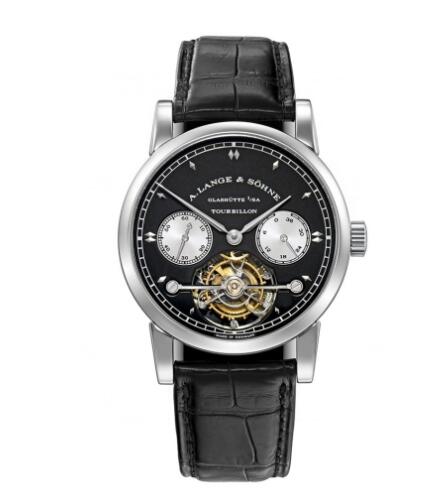 Replica A Lange Sohne Tourbillon Pour le Mérite White Gold Black Watch 701.028