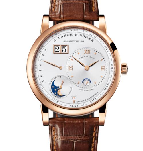A Lange Sohne LANGE 1 TOURBILLON PERPETUAL CALENDAR Pink gold with dial in argenté Replica Watch 720.032