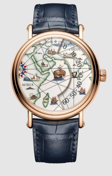 Replica Vacheron Constantin Metiers d'Art Tribute to great explorers - Vasco da Gama pink gold Watch 7500U/000R-B688