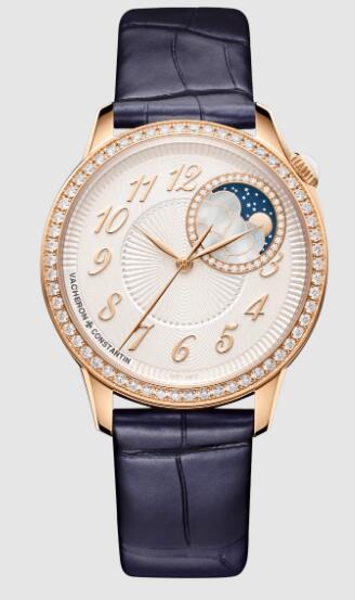 Vacheron Constantin Egerie moon phase 18K 5N pink gold Replica Watch 8005F/000R-B498