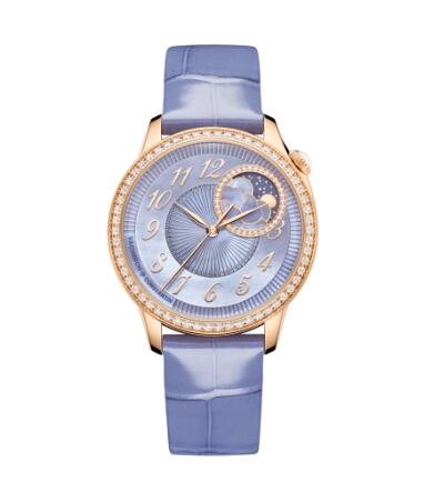 Replica Vacheron Constantin Égérie Moonphase 37 Pink Gold Diamond Watch 8005F/000R-H030