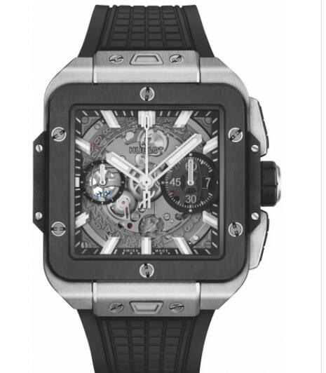 2023 Hublot Square Bang Unico Titanium Ceramic Replica Watch 821.NM.0170.RX