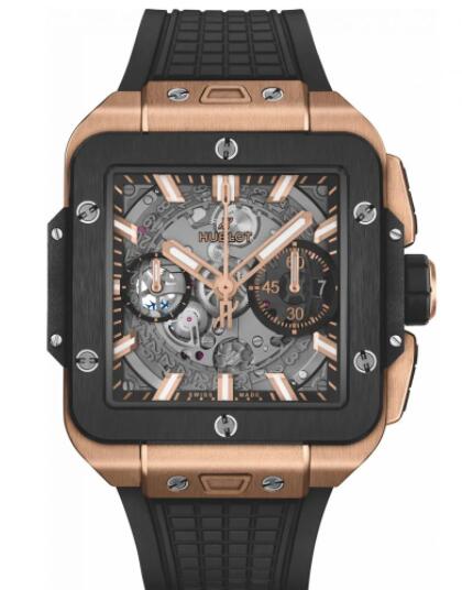 2023 Hublot Square Bang Unico King Gold Ceramic Replica Watch 821.OM.0180.RX