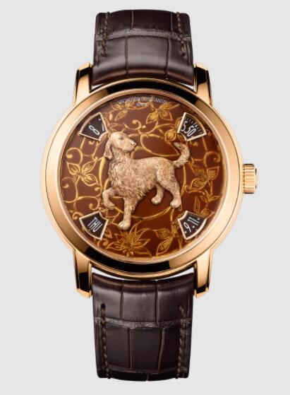 Replica Vacheron Constantin Metiers d'Art The legend of the Chinese zodiac - Year of the dog 18K 5N pink gold Watch 86073/000R-B256