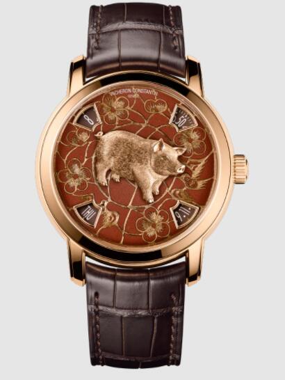 Replica Vacheron Constantin Metiers d'Art The legend of the Chinese zodiac - Year of the pig 18K 5N pink gold Watch 86073/000R-B428