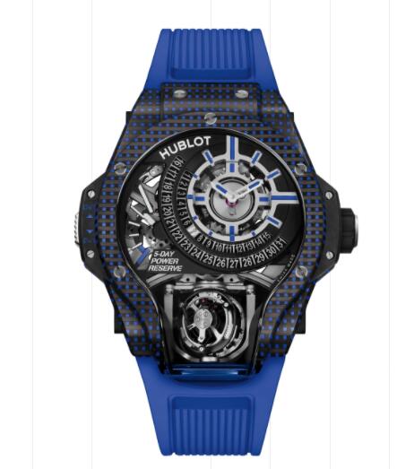 Hublot MP-09 Tourbillon Bi-Axis Blue 3D Carbon 49 mm Replica Watch 909.QDB.1120.RX