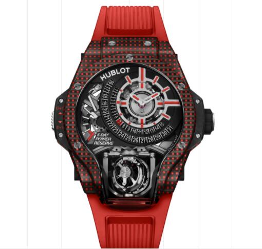Hublot MP-09 Tourbillon Bi-Axis Red 3D Carbon 49 mm Replica Watch 909.QDR.1120.RX