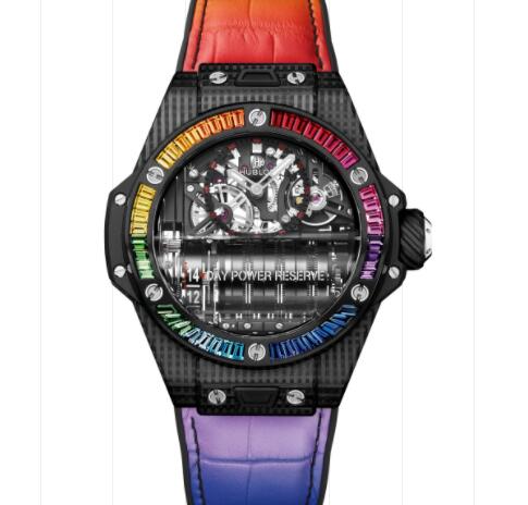 Hublot Big Bang MP-11 Power Reserve 14 Days 3D Carbon Rainbow 45 mm Replica Watch 911.QD.0123.LR.4099