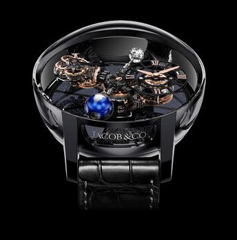 Replica Jacob & Co. Astronomia Tourbillon Black Ceramic & Rose Gold Movement Watch AT100.40.95.KN.SD.B