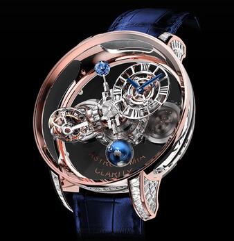 Replica Jacob & Co. Astronomia Clarity Rose Gold Baguette Watch AT820.40.BD.SB.A