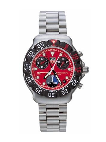 TAG Heuer Formula 1 Chronograph Quartz Stainless Steel Red Bracelet CA1215.BA0493 Replica Watch