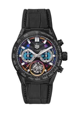 TAG Heuer Carrera Calibre Heuer 02T 45 Chronograph Tourbillon Polychrome Replica Watch CAR5A8AF.FC6415