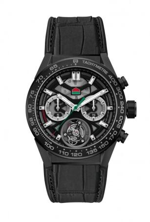 TAG Heuer Carrera Calibre Heuer 02T 45 Chronograph Tourbillon Stay Home Replica Watch CAR5A8W.FT6415