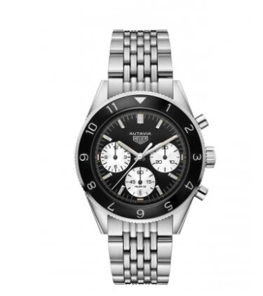 TAG Heuer Autavia Heuer 02 Stainless Steel Inverted Panda Bracelet Replica Watch CBE2110.BA0687