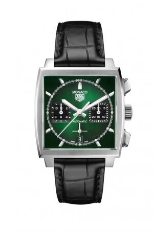 TAG Heuer Monaco Calibre Heuer 02 Stainless Steel Green Replica Watch CBL2116.FC6497