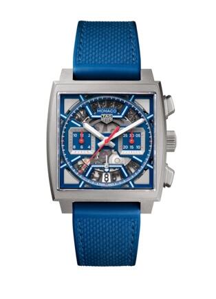 TAG Heuer CBL2182.FT6235 Monaco Calibre Heuer 02 Titanium Skeleton Racing Blue Replica Watch