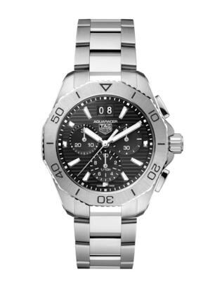 TAG Heuer Aquaracder Professional 200 Quartz Chronograph Big Date Stainless Steel Black Replica Watch CBP1110.BA0627