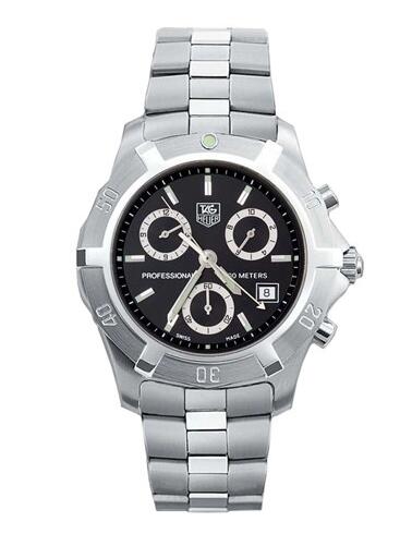 TAG Heuer 2000 Exclusive Chronograph Quartz Stainless Steel Black Replica Watch CN111F.BA0337