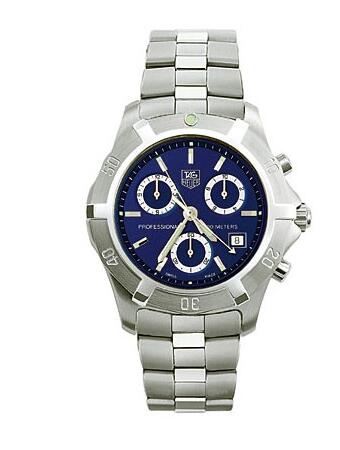 TAG Heuer 2000 Exclusive Chronograph Quartz Stainless Steel Blue Replica Watch CN111G.BA0337