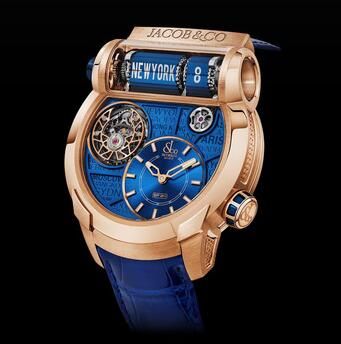 Jacob & Co. Epic SF24 Tourbillon Blue Dial Rose Gold ES102.40.NS.AA.ABALA Replica Watch