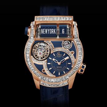 Jacob & Co. Epic SF24 Tourbillon Baguette Blue Dial ES802.40.BD.AA.ABALA Replica Watch