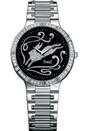 Piaget Dancer Ultra-Thin Replica Watch 38mm White Gold Onyx Zodiac G0A32193